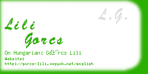 lili gorcs business card